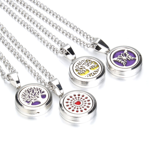 New Aromatherapy Necklace Small Essential Oil Diffuser Necklace Tree of life Open Locket Pendant Perfume Necklace